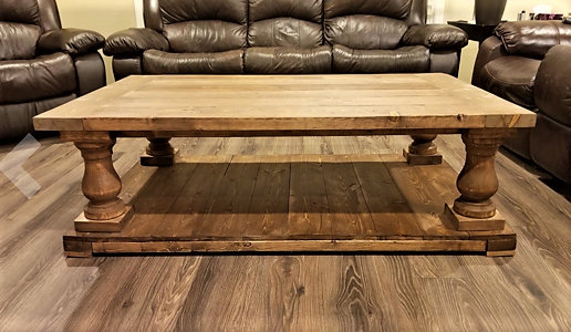 Unfinished Hardwood Balustrade Coffee Table Legs Woodlegs Etsy