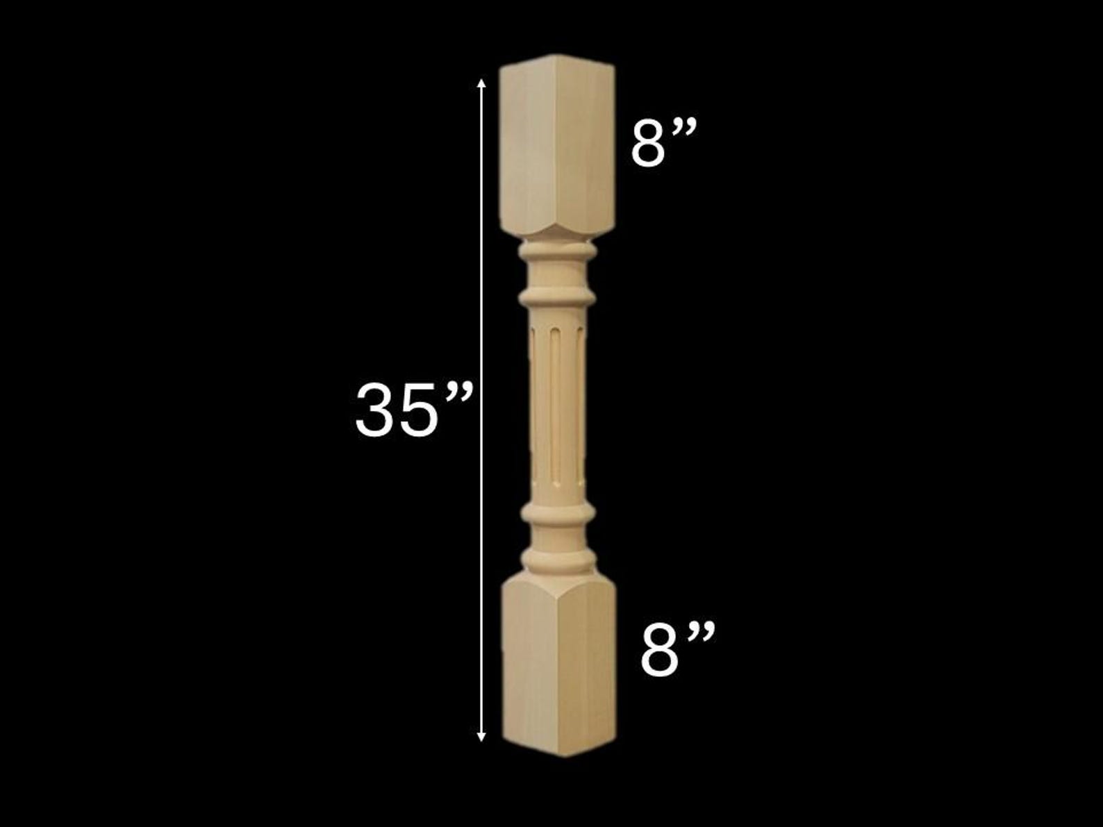 Kitchen Island Legs - (set of 2) - Turned Kitchen Island Legs - Wooden ...