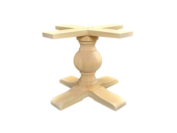 Turned pedestal on sale table base