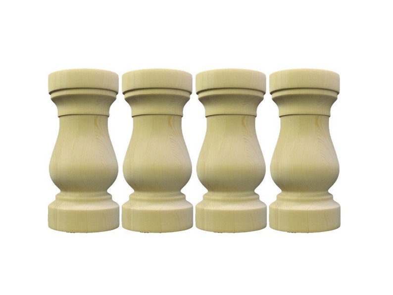 Unfinished Balustrade Coffee Table Legs Woodlegs Hand Turned Etsy Canada