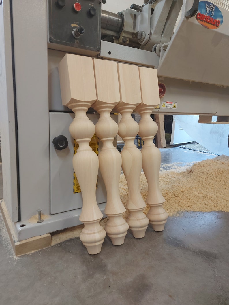 Curvy Dining Table Legs Wood Table Legs Turned Table Legs Etsy Canada