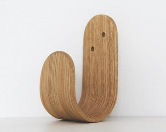 Wieszak gięty drewniany duży,wood bent hanger,Scandinavian design  Danish PLYWOOD WALL HOOK