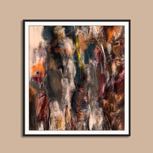 Abstract Oil Painting: Large Printable Wall Art (Digital Download)