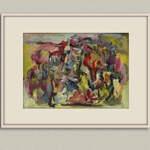 Original Acrylic Painting, Abstract  Wall Art, Abstract Figurative Painting, Urban Painting, Abstract Wall Decor,