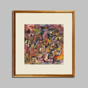 Original Acrylic Painting On Paper,  Abstract  Wall Art, Abstract Figurative Painting, Urban Painting, Abstract Wall Decor