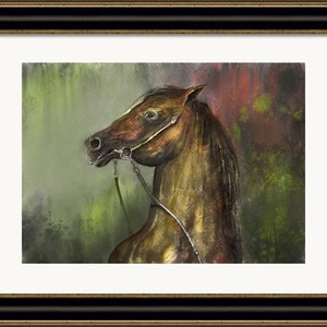 Watercolor Horse Painting,Home Decor,Printable Horse Painting,Living Room Wall Art,