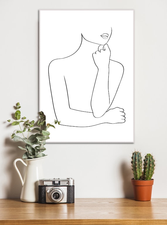 Female Body Line Art Woman Outline Drawing Hands And Face Etsy Female Body Line Art Woman Outline Drawing Hands And Face Etsy