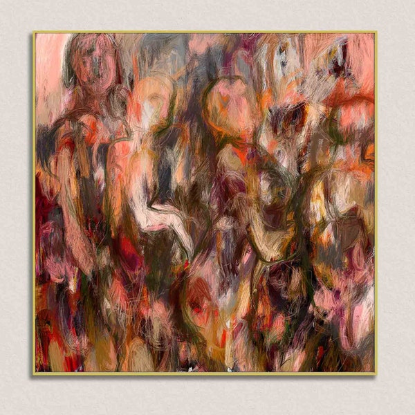 Abstract Figurative Contemporary Art ,Printable Large Art, Modern Wall Art , Instant Download Abstract Figurative  Art ,