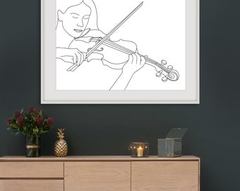 肉筆☆油絵☆F20号『woman playing violin』ピカソ/模写