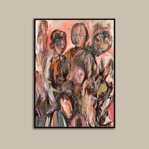 Printable Abstract Large Painting, Figurative Oil Painting,Large Wall Art,Printable ,Oil Painting,Living Room Wall Art, Modern Art Prints