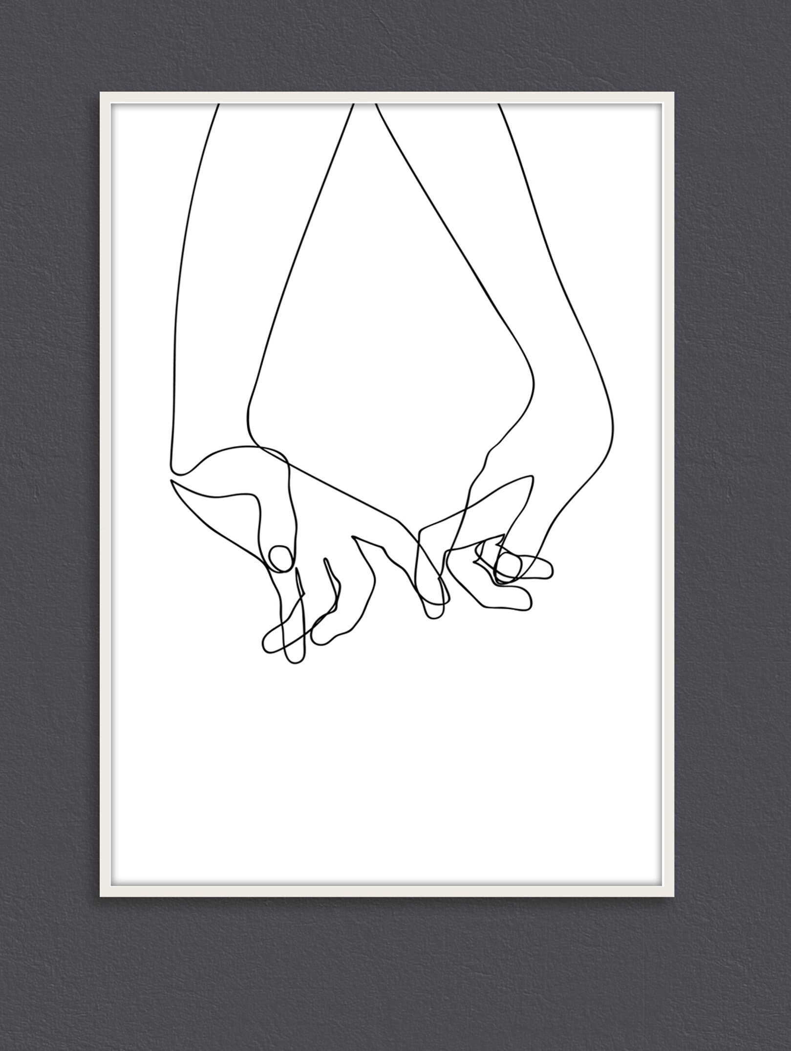 Lover's Hands, One Line Drawing Hands, Black White Hands Artwork, Hand ...