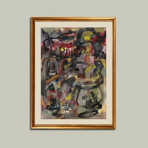 Original Acrylic Painting On Paper,  Abstract  Wall Art, Abstract Figurative Painting, Urban Painting, Abstract Wall Decor