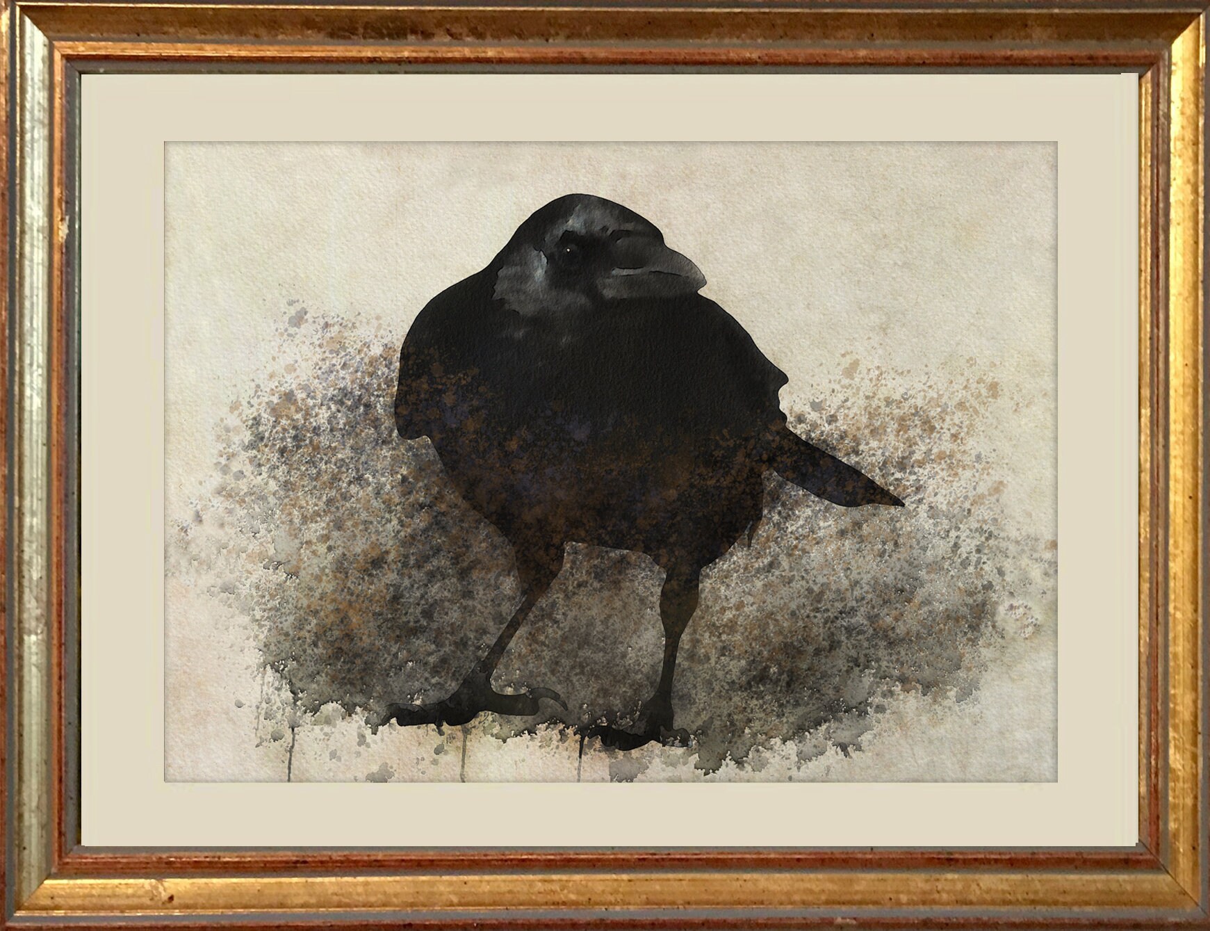 Art & Collectibles Crow Painting Raven Art Crow Art Crow Art Print