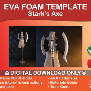 Stark's Axe EVA foam template