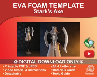 Stark's Axe EVA foam template
