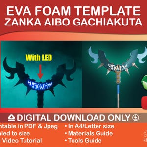 Gachiakuta Zanka Staff Aibo Pepakura Szablon z pianki EVA