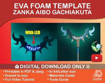 Gachiakuta Zanka Staff Aibo Pepakura EVA foam template