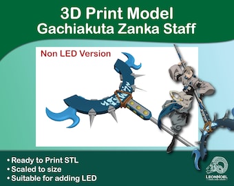 Gachiakuta Zanka Staff 3D Print Model Non LED Version