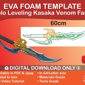 Solo Leveling Kasaka Venom Fang EVA foam Template