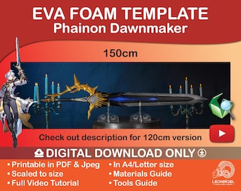 HSR Phainon's Dawnmaker 150cm EVA foam template