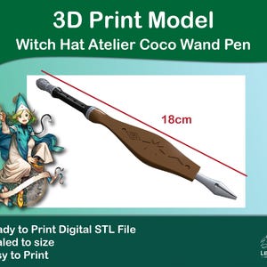 Modelo para impresión 3D del bolígrafo Witch Hat Atelier Coco Wand