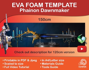 HSR Phainon's Dawnmaker 150cm EVA foam template