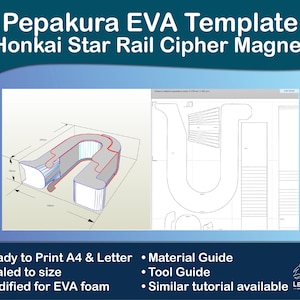 Honkai Star Rail Cipher Pepakura EVA foam template