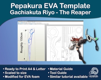 Gachiakuta Riyo The Reaper Pepakura EVA foam template