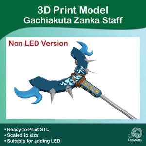 Gachiakuta Zanka Staff Modèle d'impression 3D Version non LED