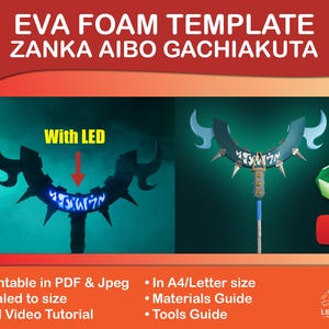 Gachiakuta Zanka Staff Aibo Pepakura EVA foam template