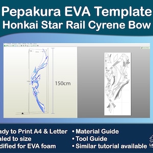 Gabarit en mousse EVA Honkai Star Rail Cyrene Bow & Arrow Pepakura