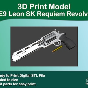 Modelo para impressão 3D do revólver Leon S. Kennedy RE9 Requiem