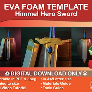 Himmel Hero Sword EVA foam Template