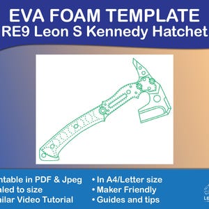 Plantilla de espuma EVA para el hacha de Leon S. Kennedy para Resident Evil 9 Requiem
