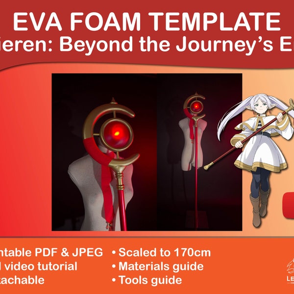 Frieren's Staff EVA foam template