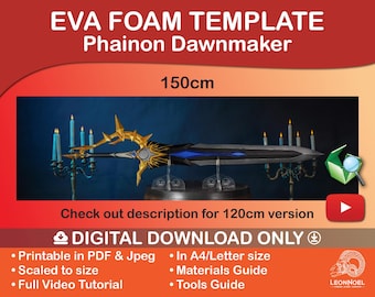 HSR Phainon's Dawnmaker 150cm EVA foam template