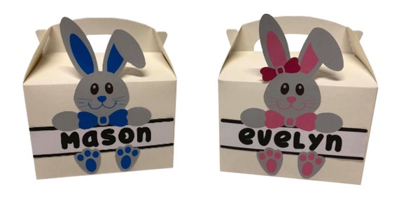 Personalised Childrens Easter Gift Box Bunny Rabbit Gift Boxes Etsy