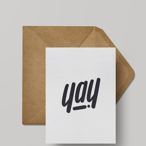 Carte de voeux Yay | Carte de vœux minimaliste | aloe&march