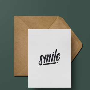 Carte de vœux Smile | Juste parce que la carte | Carte de vœux minimaliste | aloe&march