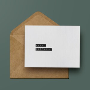 Étiquette Joyeux anniversaire | Carte de vœux minimaliste | Aloès&Mars