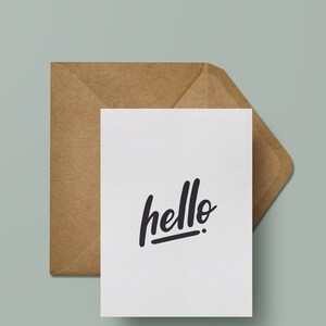 Bonjour carte de voeux | Carte de vœux minimaliste | aloe&march