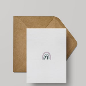 Carte de voeux arc-en-ciel | Juste parce que la carte | Carte de vœux minimaliste | aloe&march