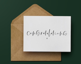 Congratulations Greeting Card | Minimalist Greeting Card | aloe&march