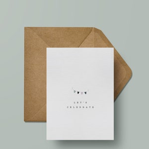 Célébrons la carte de voeux | Carte de vœux minimaliste | aloe&march
