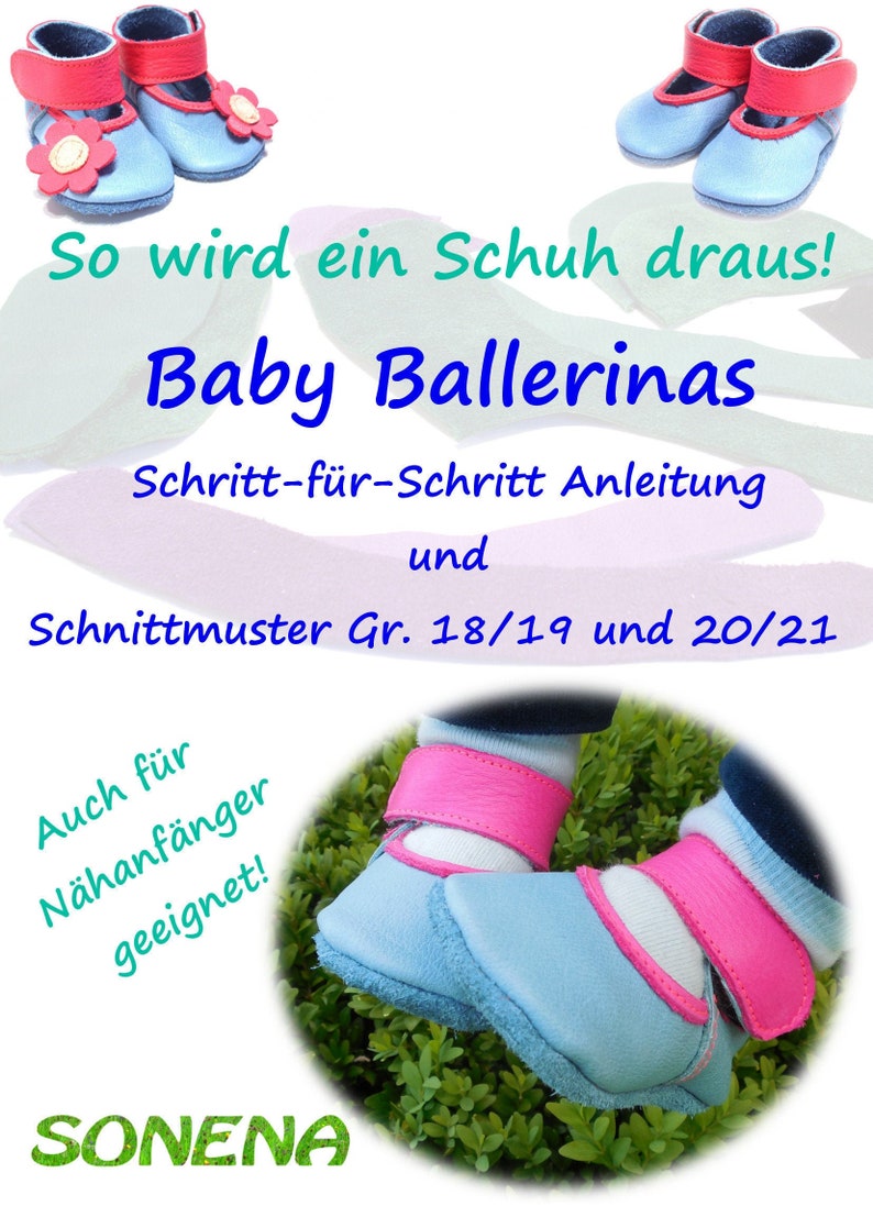 Schnittmuster /& Anleitung Baby Ballerinas