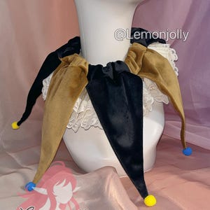 Custom made Collar, Jester collar, Neck Accessory, Made-to-Order 6pointy elastic