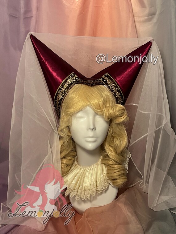 Customize Medieval Double horn Hennin Princess / Witch double cone Pointy Hat historical headdress