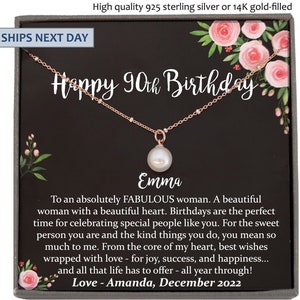 90th Birthday Gift for Women, 90 Year old Birthday Gift, 90th Birthday Necklace, Gift for 90 Year Old Woman, Personalized Gift 90th Birthday
