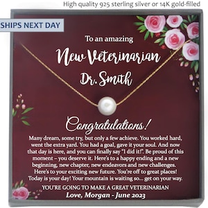 Veterinarian Graduation Gift, Vet Graduation Gift, Vet School Graduate Gift Necklace, Personalized Gift, Bewished Gifts