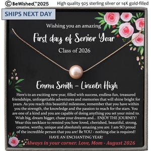 First Day of Senior Year Gift for Daughter, Granddaughter, Goddaughter, Niece, Back to School Gift Class of 2026, 12th Grade, Personalized